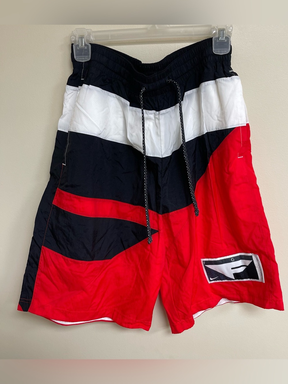 Nike Flight Series Shorts Mens Medium Basketball Red White Nylon